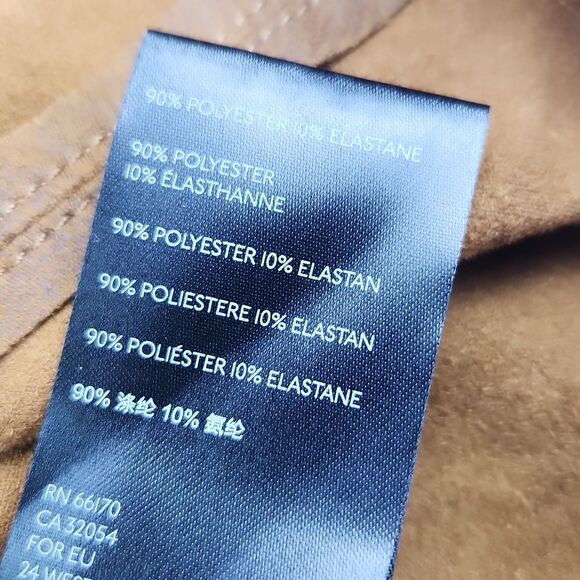 Free People NWT Rumi Ruched‎ Mini Skirt Camel Brown Faux Suede Small - Picture 8 of 9